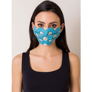 Blue protective mask with print