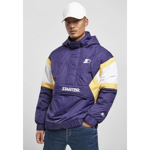 Starter Color Block Half Zip Retro Jacket Starter Purple/wht/buff Yellow