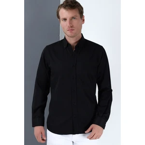 G676 DEWBERRY MEN's SHIRT-BLACK