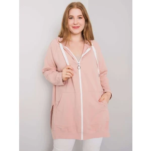 Dusty pink hoodie with oversize