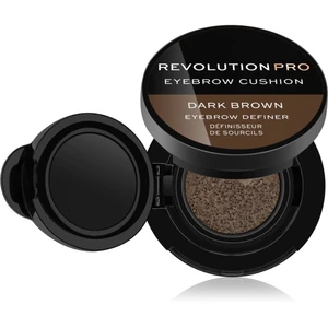 Revolution PRO Eyebrow Cushion farba na obočie v hubke odtieň Dark Brown 2.2 g