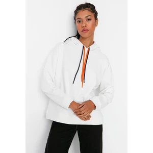 Trendyol Sweatshirt - White - Relaxed fit