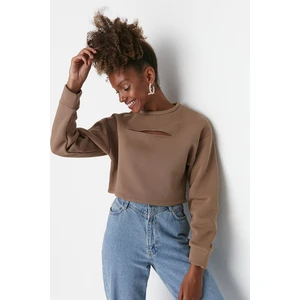 Trendyol Sweatshirt - Beige - Relaxed fit