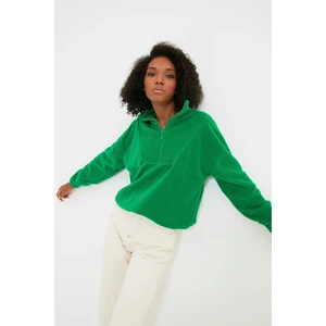 Trendyol Sweatshirt - Green - Regular fit