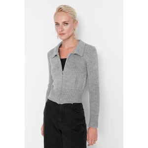 Trendyol Cardigan - Gray - Regular fit