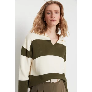 Trendyol Sweater - Khaki - Regular fit
