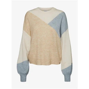 Blue-cream sweater Noisy May Grace - Women