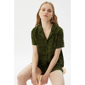 Trendyol Pajama Set - Green - Animal print