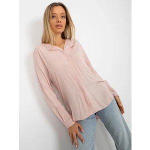 Light pink monochrome blouse SUBLEVEL with V-neck