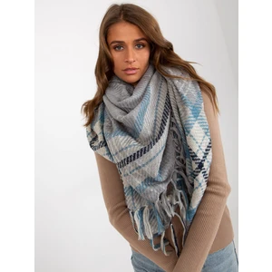 Lady's grey checkered scarf