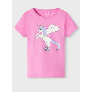 Pink girly T-shirt name it Brigita - Girls