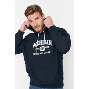 Trendyol Sweatshirt - Dark blue - Oversize