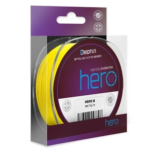 Delphin splietaná šnúra hero 8 fluo žltá 117 m - 0,40 mm 26,4 kg