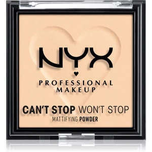 NYX Professional Makeup Can't Stop Won't Stop Mattifying Powder zmatňujúci púder odtieň 02 Light 6 g