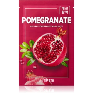 The Saem Natural Mask Sheet Pomegranate plátýnková maska pro intenzivní vypnutí a rozjasnění pleti 21 ml