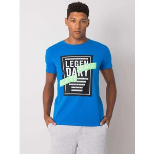 Men's blue t-shirt with print