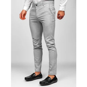 Pantaloni gri-deschis chinos Bolf 0016