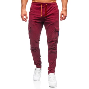 Pantaloni joggers cargo bordo Bolf R8702