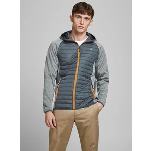 Grey Lightweight Quilted Jacket Jack & Jones - Mens