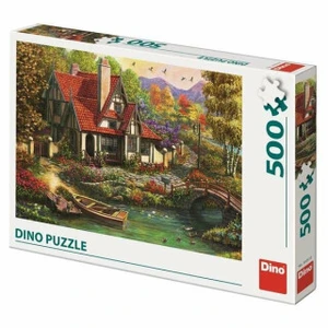 Dino Puzzle Chata pri jazere 500 dielikov