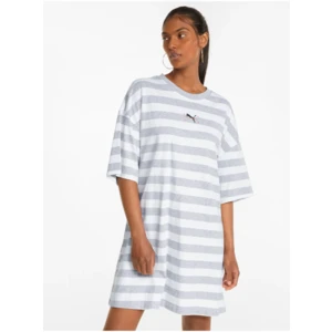 Gray-white women's striped dress Puma - Women