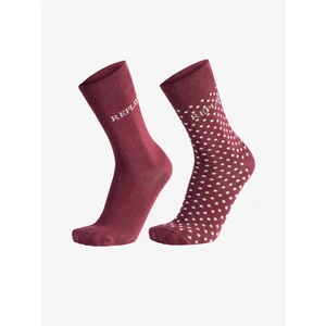 Set of two pairs of socks in replay burgundy - Men