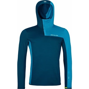 Ortovox Felpa outdoor Fleece Light Grid SN Hoody M Petrol Blue M