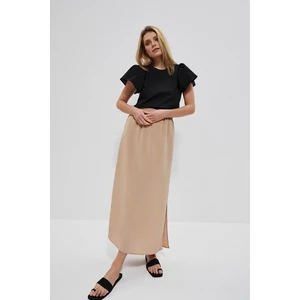 Maxi skirt in plain fabric