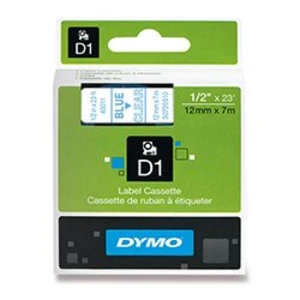 Dymo D1 45011, S0720510, 12mm x 7m modrá tlač / priehľadný podklad, originálna páska