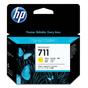 HP 711 CZ136A 3ks žltá (yellow) originálna cartridge