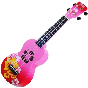 Mahalo Hibiscus Sopran Ukulele Hibiscus Red Burst