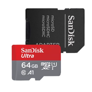 SanDisk Micro SDXC Ultra 64GB + SD adaptér, UHS-I A1, Class 10 - rýchlosť 100 MB/s (SDSQUAR-064G-GN6MA)