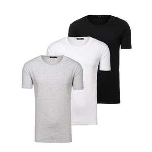 T-shirt pentru bărbați fără imprimeu multicolor 3 Pack Bolf 798081-3p