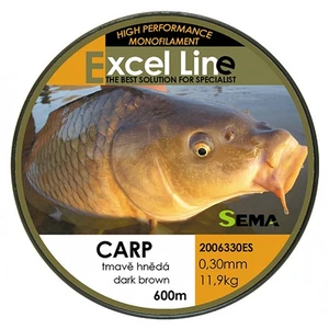 Sema vlasec carp hnedá 600 m-priemer 0,25 mm / nosnosť 8,4 kg