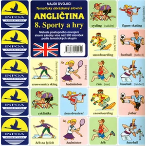 Angličtina  8. Sporty a hry -- Tematický obrázkový slovník [Karty]