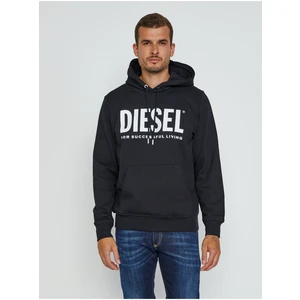 Mikina Diesel S-Girk-Hood-Ecologo Sweat-Shir - Černá - S