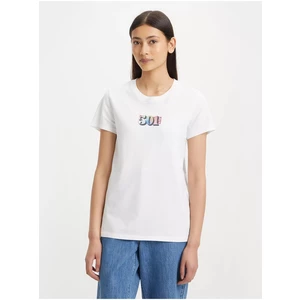 Levi's White Women's T-Shirt Levi's® 501 - Women