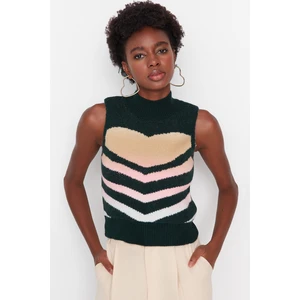 Trendyol Sweater Vest - Green - Regular fit