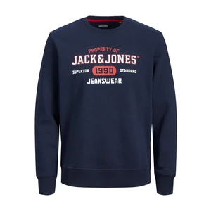 Jack&Jones Pánská mikina JJSTAMP Regular Fit 12211549 Navy Blazer S