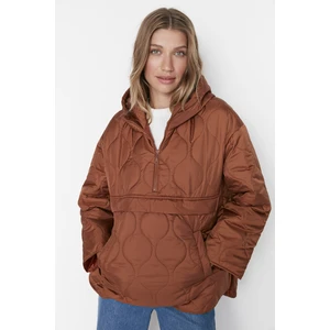 Trendyol Winter Jacket - Brown - Basic