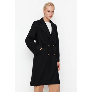 Trendyol Black Button Closure Cachet Coat