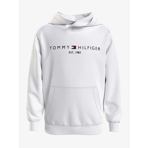 Bílá dětská mikina s kapucí Tommy Hilfiger - Kluci