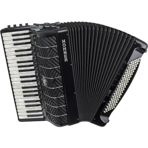 Hohner Mattia IV 120 CR Gun Black/Pearl Key Billentyűs harmonika