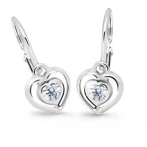 Cutie Jewellery Dětské srdíčkové náušnice C2752-10-X-2 tyrkysová