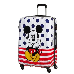 American Tourister Cestovní kufr Disney Legends Spinner 88 l - Mickey Blue Dots