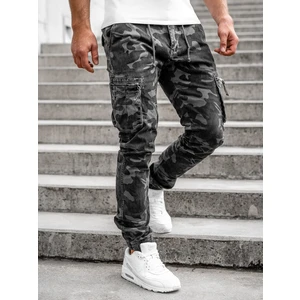 Pantaloni joggers cargo gri Bolf 8985