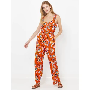 Orange Floral Overall CAMAIEU - Women