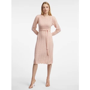 Orsay Women's Light Pink Sweater Dress with Wool - Women