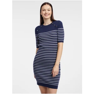 Orsay Dark Blue Women Striped Sweater Dress - Women