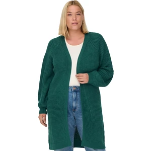 Dark green women's cardigan ONLY CARMAKOMA Mirla - Women